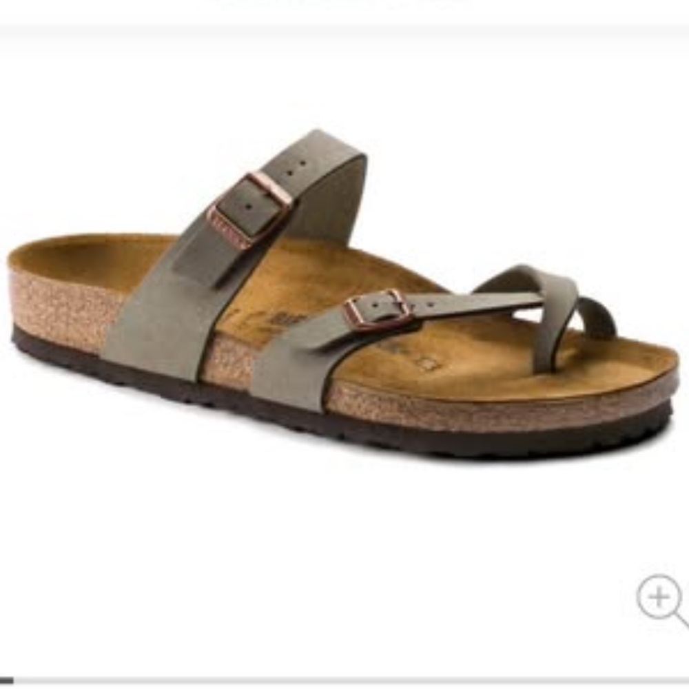 NWT birkenstock mayari sandals, stone grey color, size 38, regular width